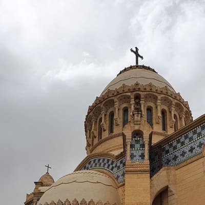 The domed basilica of Notre-Dame d'Afrique above Algiers