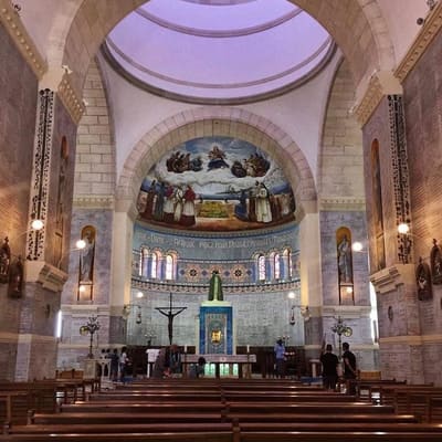 The nave and domed apse of Notre-Dame d'Afrique in Algiers