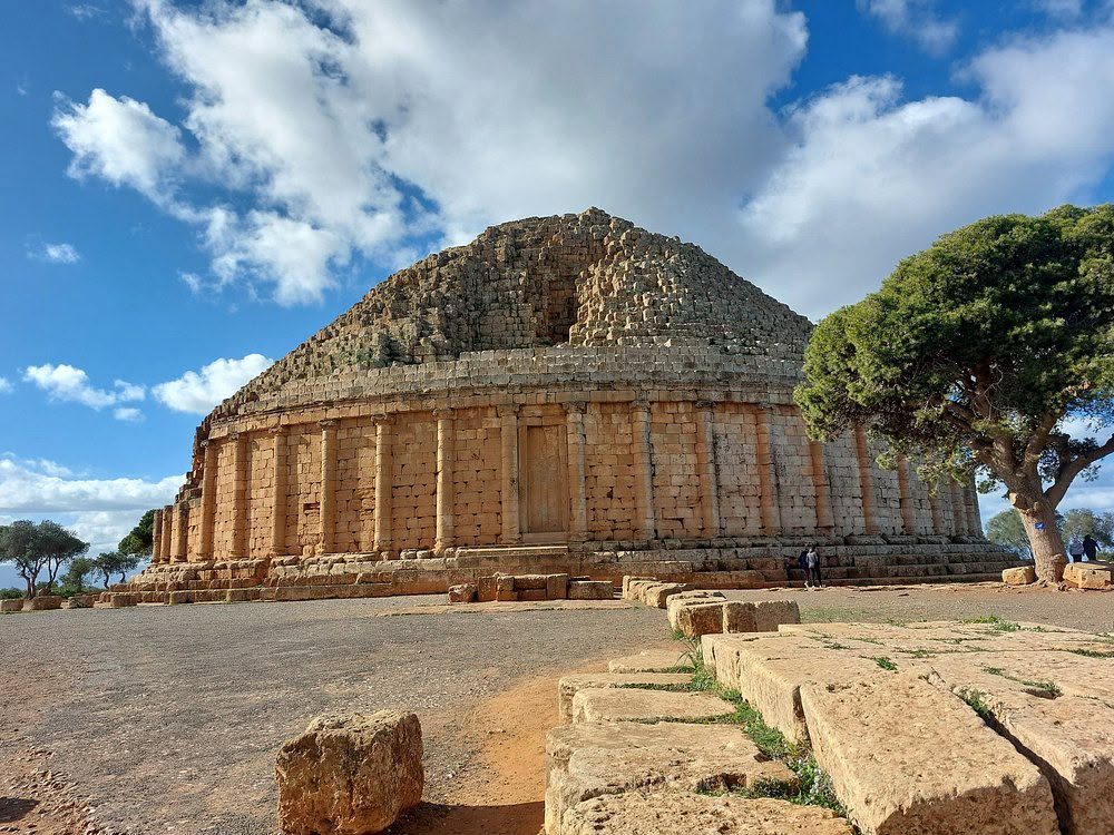 The Royal Mausoleum of Mauretania, the great circular tomb that is part of the Tipasa World Heritage site